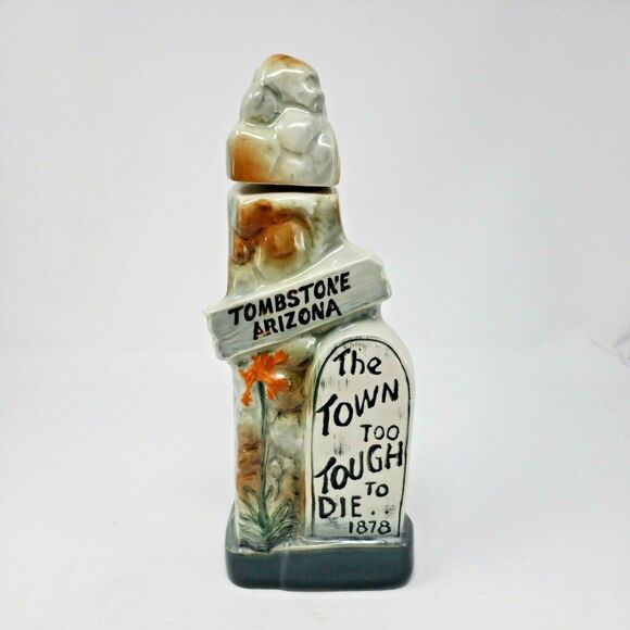 Tombstone Arizona Jim Beam Decanter The Town Too Tough To Die 1878 Vintage 1970 - Picture 1 of 12